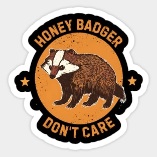 Honey Badger Don't Care Sticker